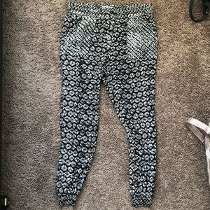 Black and White Printed Pants
